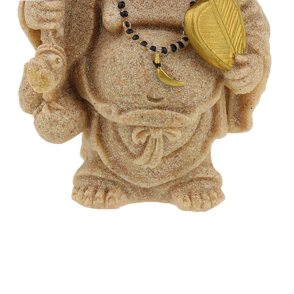Generic Sandstone Maitreya Happy Smile Buddha Statue Sculpture Hand Carved Figurine