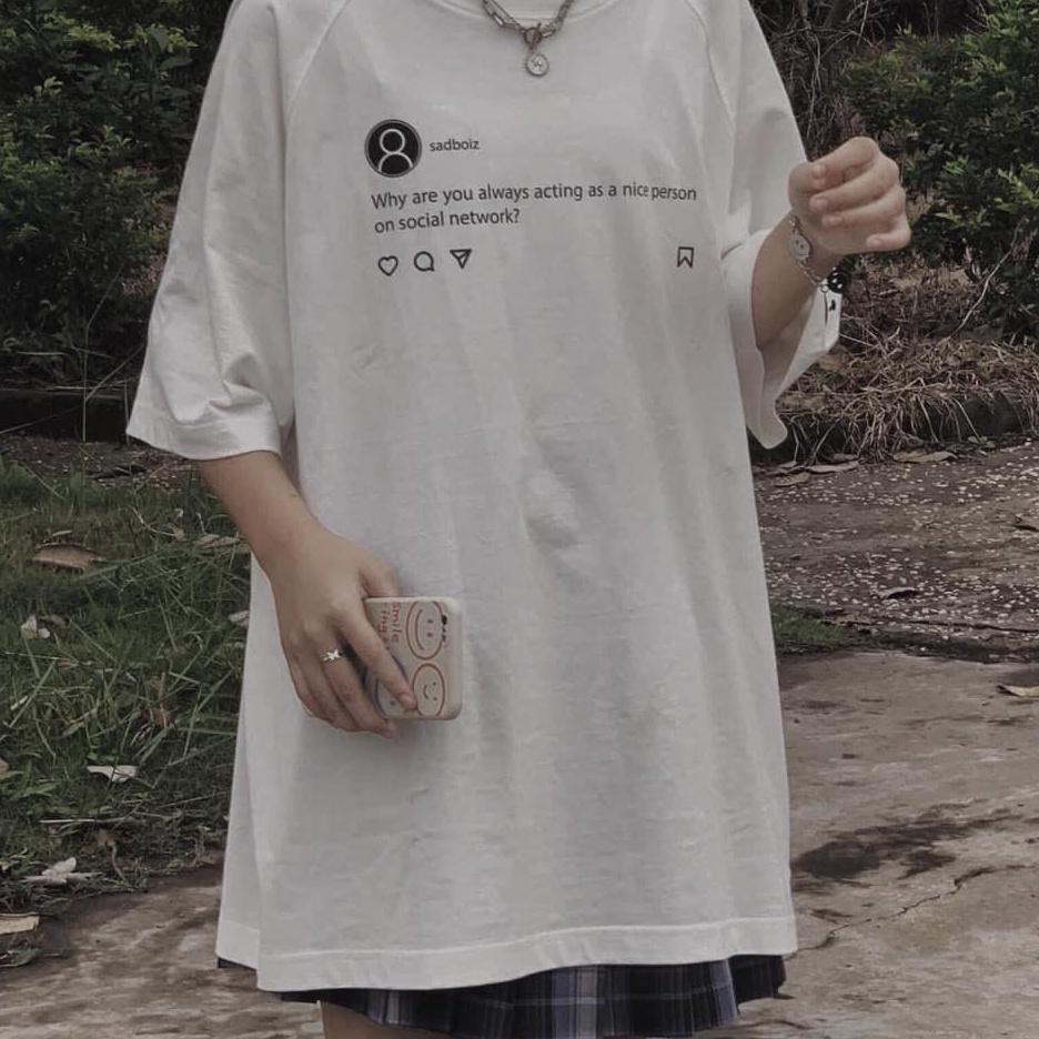 Áo Thun Sadboy - Áo thun tay lỡ form rộng Unisex 38-65kg Nam Nữ