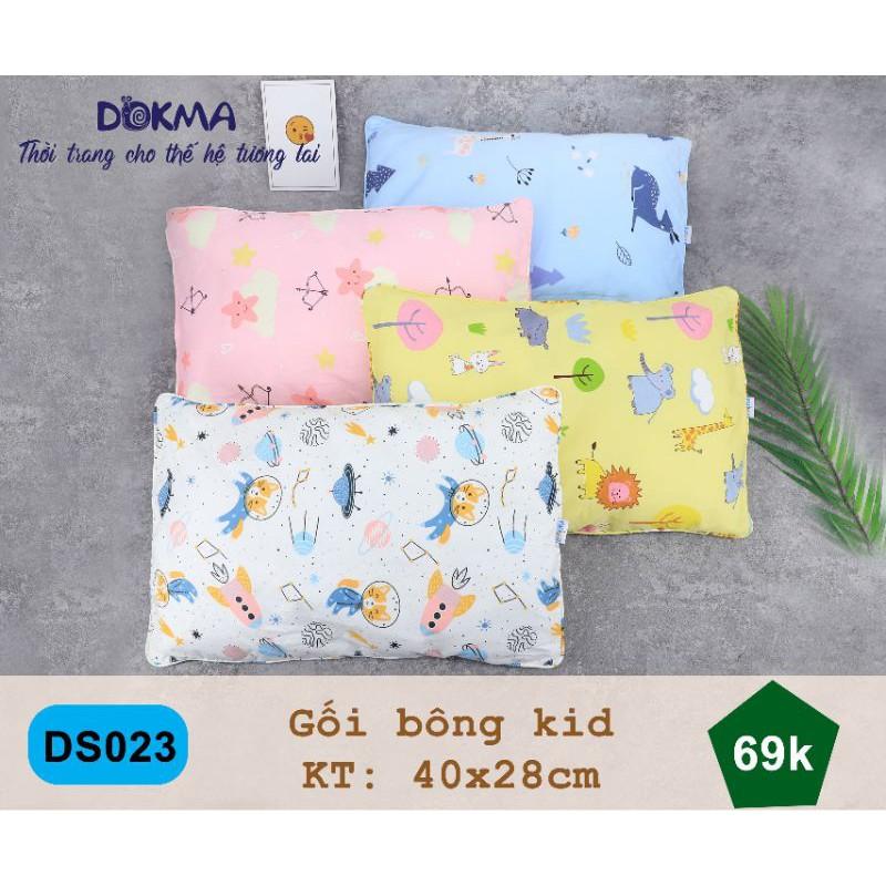 Gối bông DOKMA DS023 cho bé 1-6 tuổi, gối đầu mềm mịn, an toàn