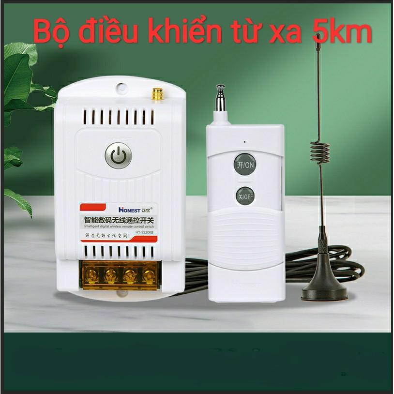 HONEST HT 9220KG-5 bộ điều khiển từ xa 5km công suất lớn dùng cho các thiêt bị điện máy bơm khoảng cách 5km dễ lắp đặt