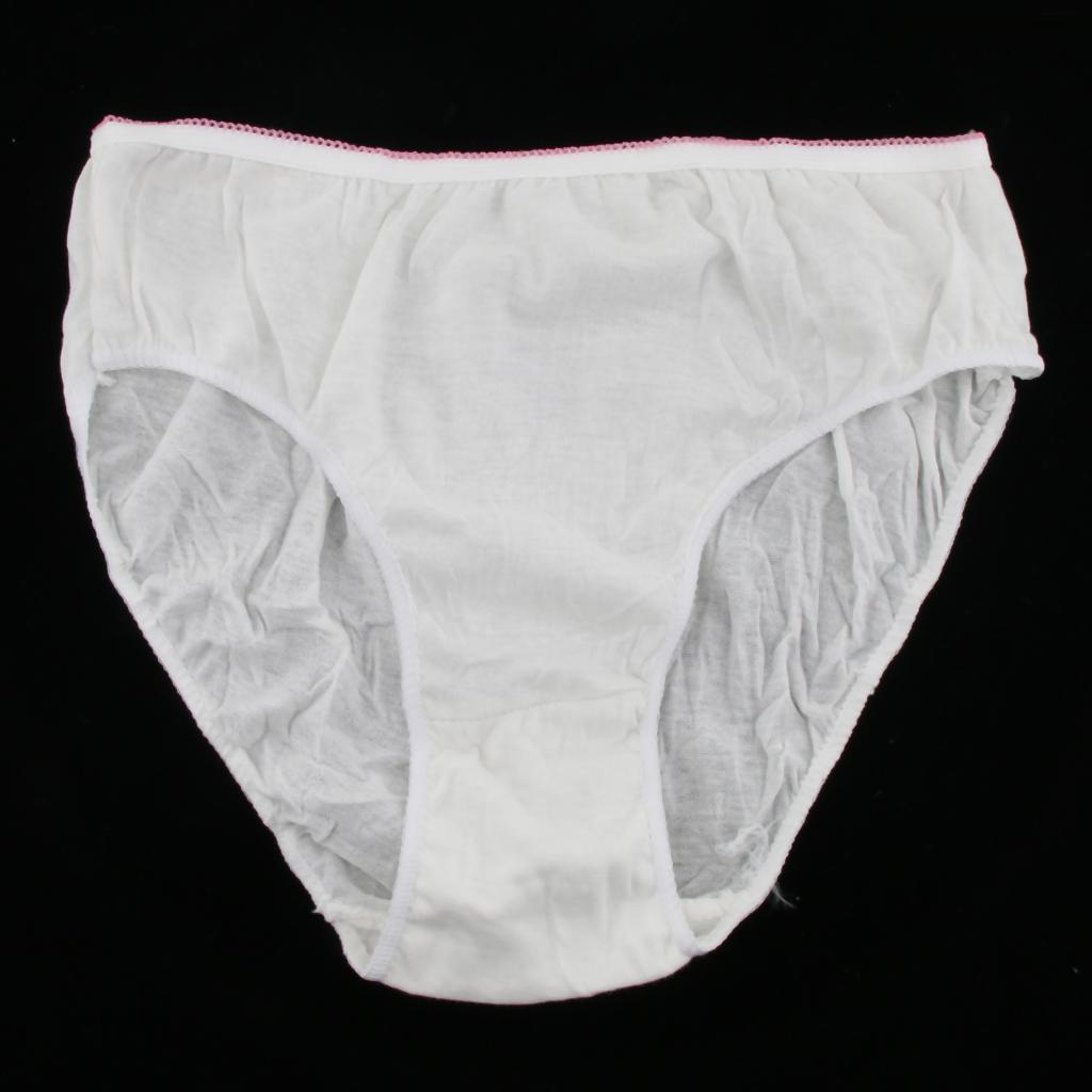 5 Pieces / Pack Lady Women Disposable Cotton Large Underwear Travel Panties Briefs
