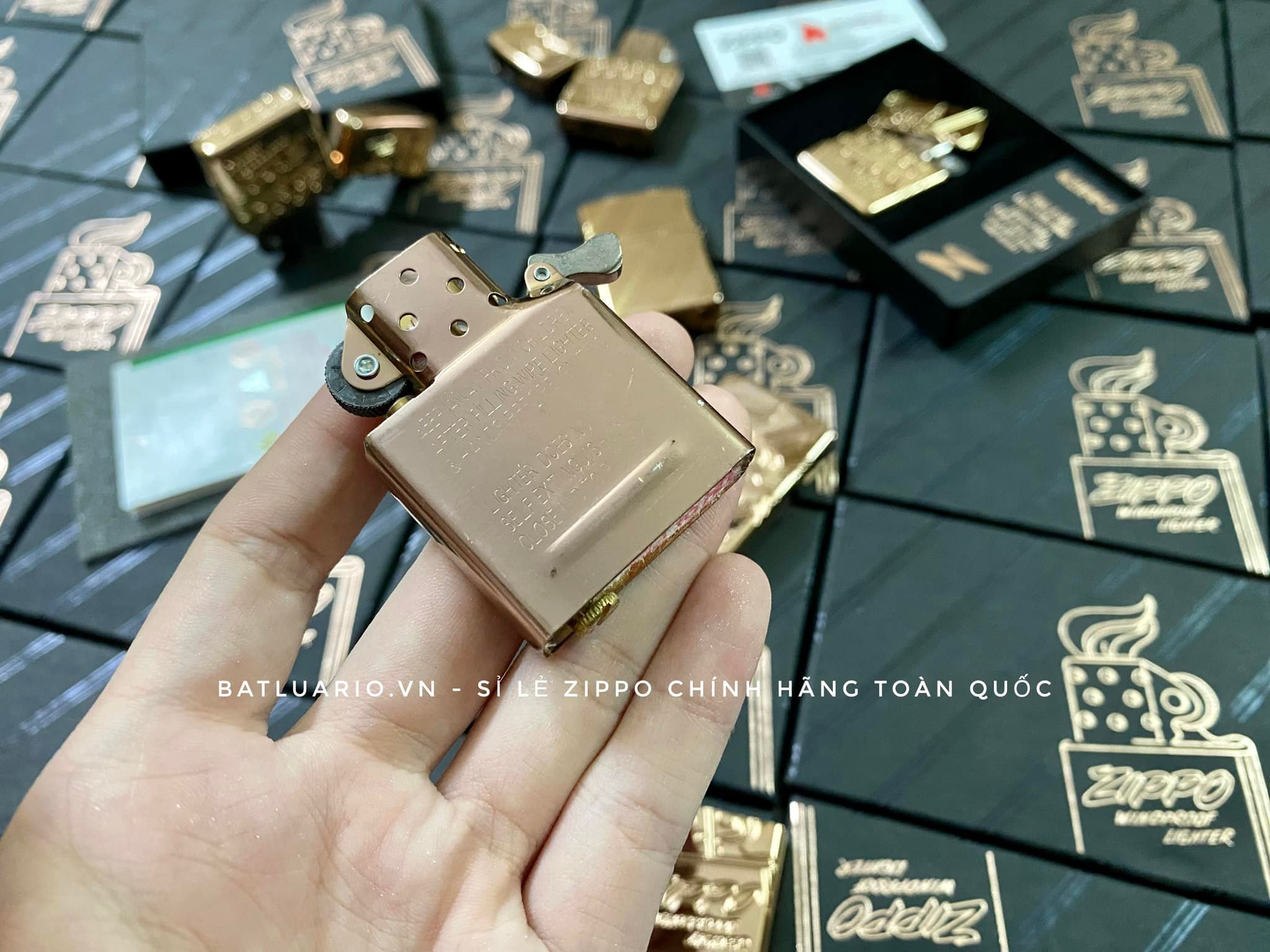 Bật Lửa Zippo 48768 - Zippo Script Collectible Armor Rose Gold