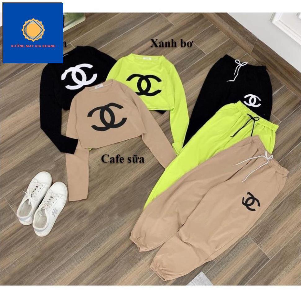MS: 200555 - Đồ bộ quần áo thun bé gái, kiểu lửng dài thời trang, thun cotton - Xưởng may Gia Khang