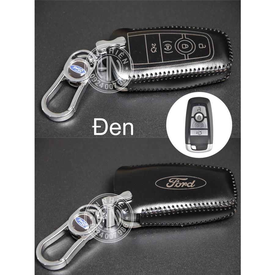 Bao da dành cho chìa khoá Ford Explorer - Da bò thật - Khâu thủ công