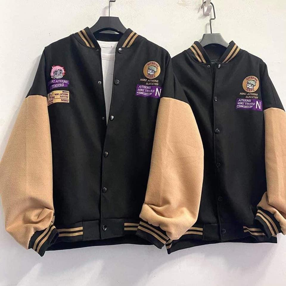 Áo khoác bomber thêu AITEEINS đứa trẻ unisex Kun shop