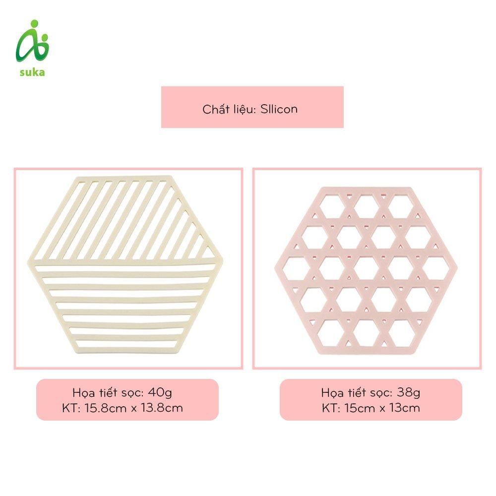 Miếng lót nồi, đế lót nồi, ly cốc chén, bát đĩa cách nhiệt chống trượt chất liệu silicon cao cấp