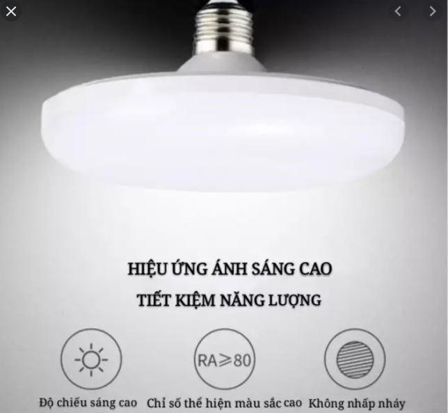 Bóng Đèn UFO 50W loại đui đèn E27 tiết kiệm điện led tròn hình đĩa bay, đuôi vít xoắn