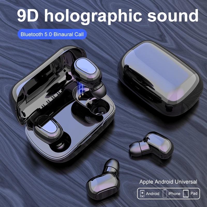 Tai Nghe Bluetooth Chụp Tai Tai Nghe 5.0 Tws L21 Pro Stereo Tai Nghe Nhét Tai Không Dây Tai Nghe Toàn Phương Âm Thanh Cho Android IOS IPX5 Chống Thấm Mồ Hôi