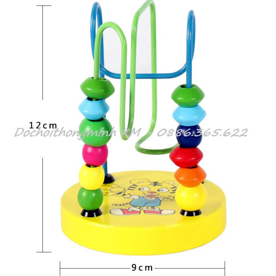 Đồ chơi luồn hạt gỗ rèn luyện kỹ năng khéo léo cho bé giúp bé học đếm logic