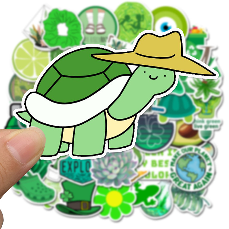 Bộ 50 miếng Sticker hình dán Green stub