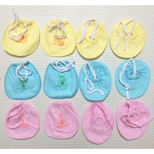 Bộ bao tay và bao chân loại buộc dây chống nằn cho bé loại đẹp