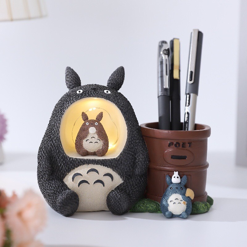 Ống Cắm Bút Có Đèn Hình Totoro Và Những Người Bạn - Art House
