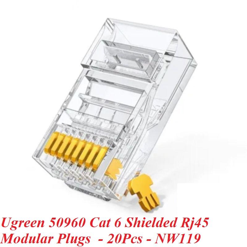 Ugreen UG50960NW119TK 100Pcs Cat6 Rj45 8P - 8C Đầu bấm mạng Cat6 - HÀNG CHÍNH HÃNG