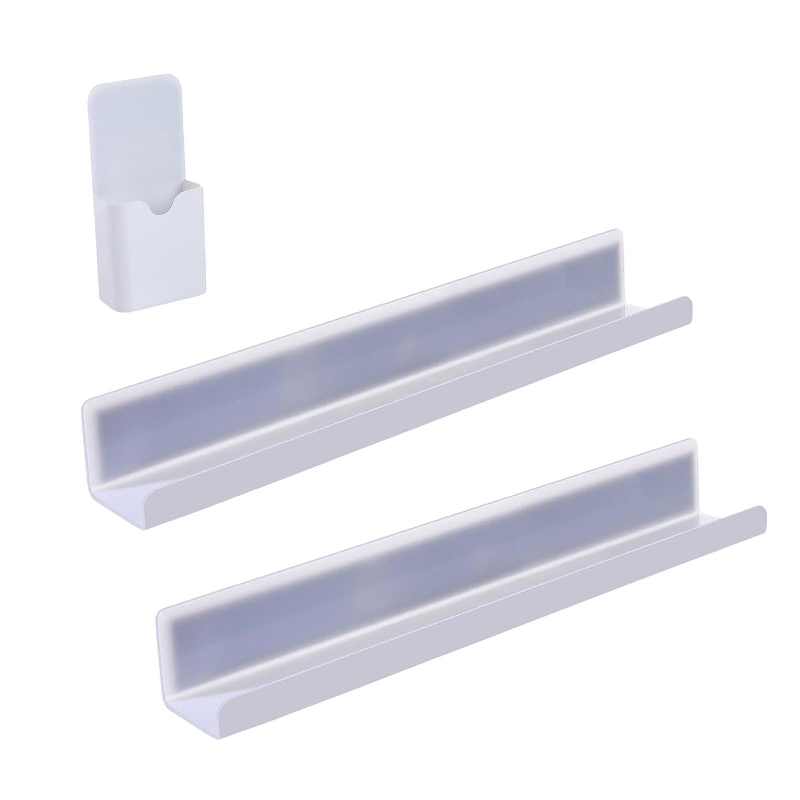 2x Acrylic Bookshelf Book Display Shelf for Kitchen Bedroom Hallway