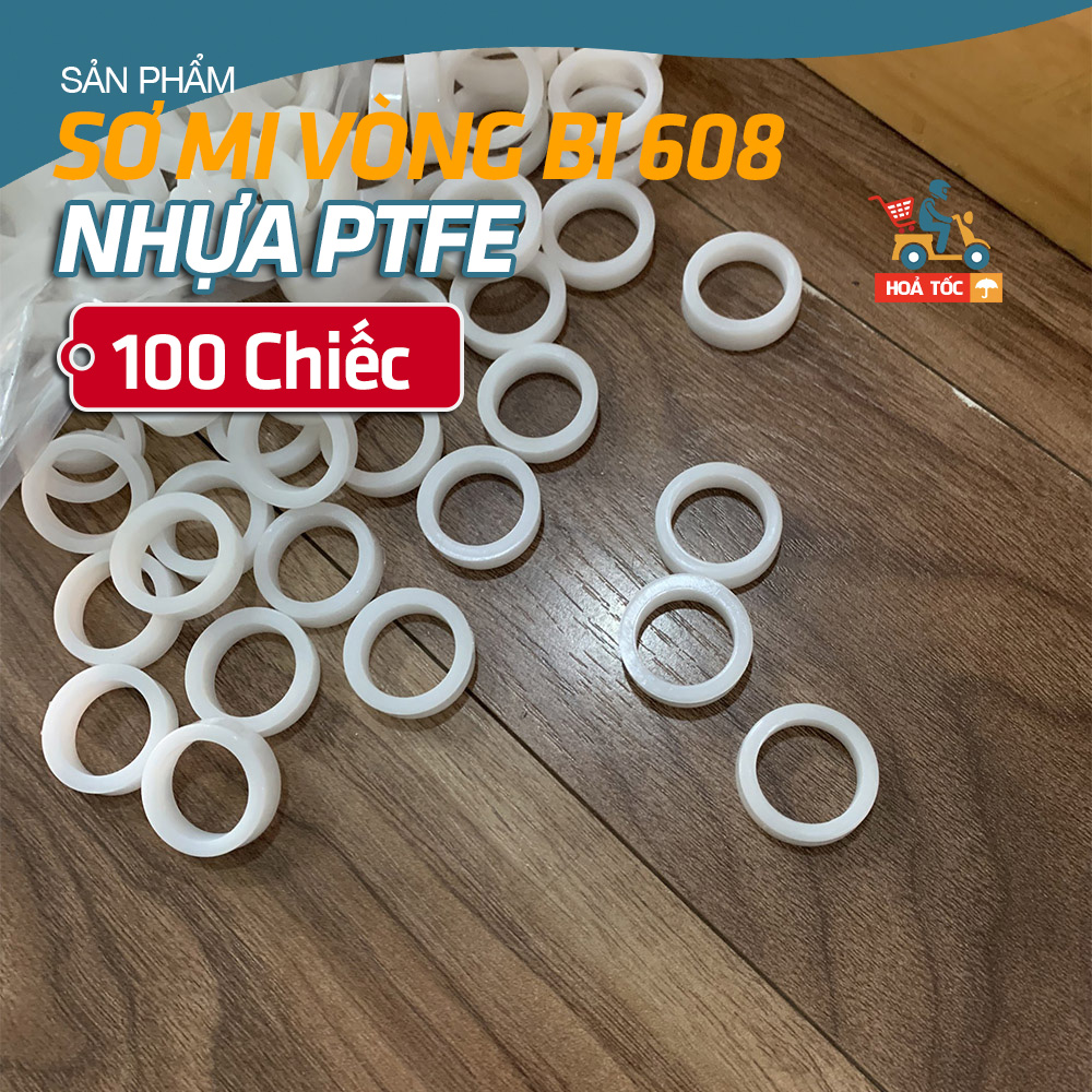 Giá sỉ 100 chiếc sơ mi nhựa PTFE teflon chế quạt dùng vòng bi 608