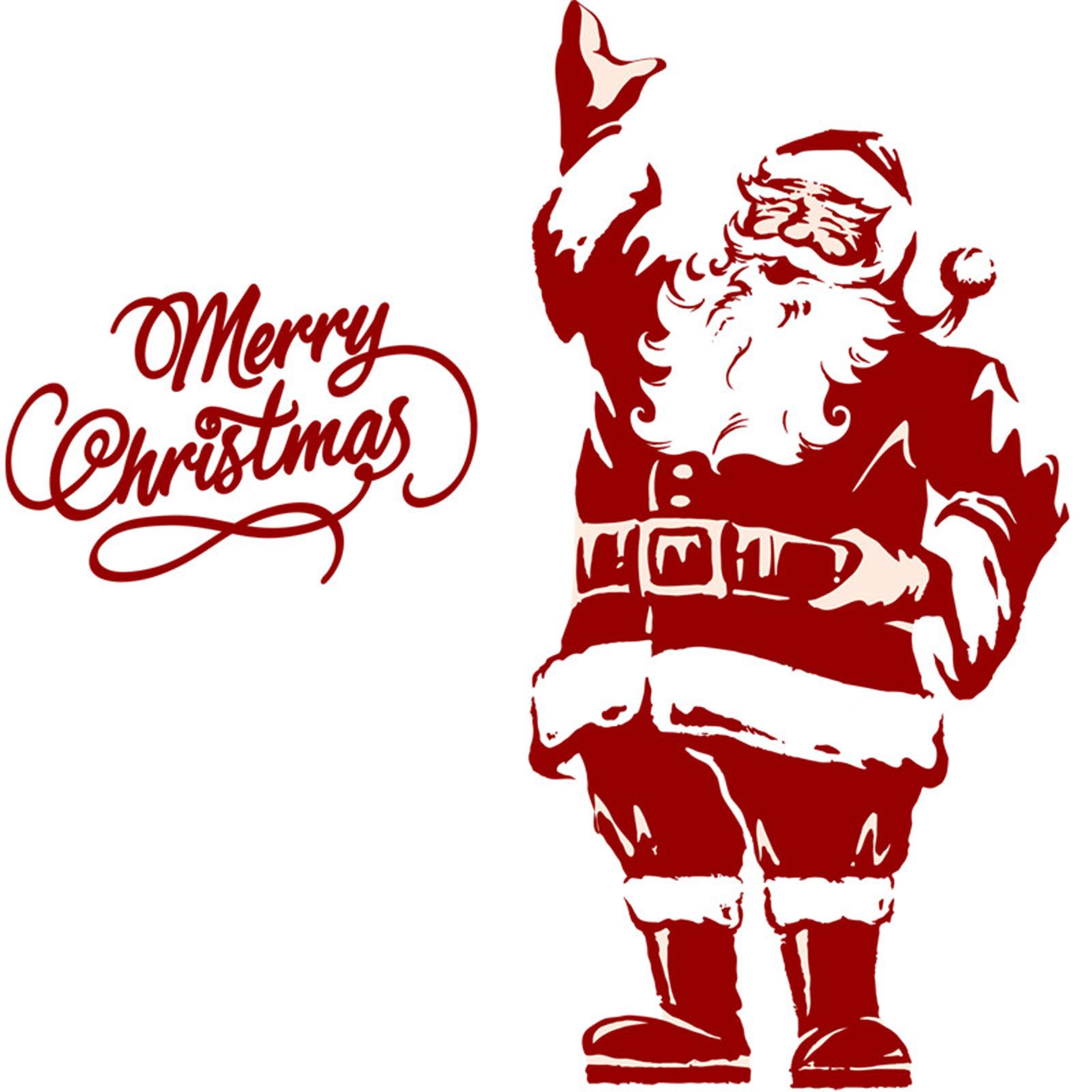 Decal Dán tường,cửa DIY Có Thể Tháo Rời hình ông già noel 60 * 90 cm không thấm nước