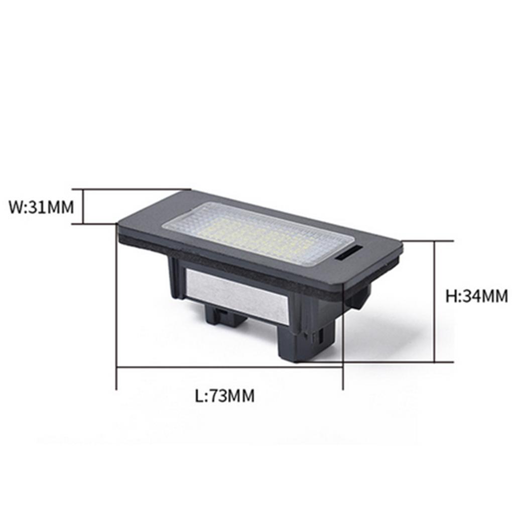 Black Vehicle License Plate Lamp Refitting Kit + 2pcs LED License Number Plate Lights for BMW E39 E82 E92 E93