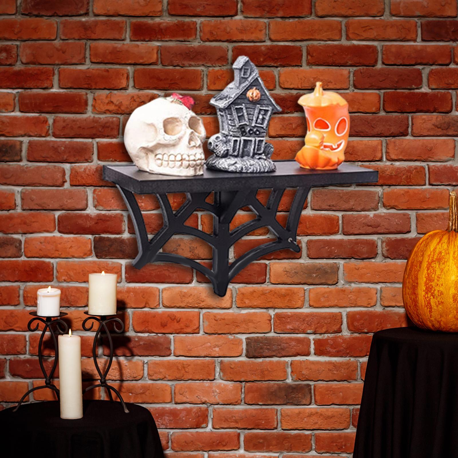 Halloween Wall Mounted Shelf Display Shelf ,Halloween Decorations Black Room Decor ,Storage Rack Holder Floating Storage Rack for Home, Bedroom