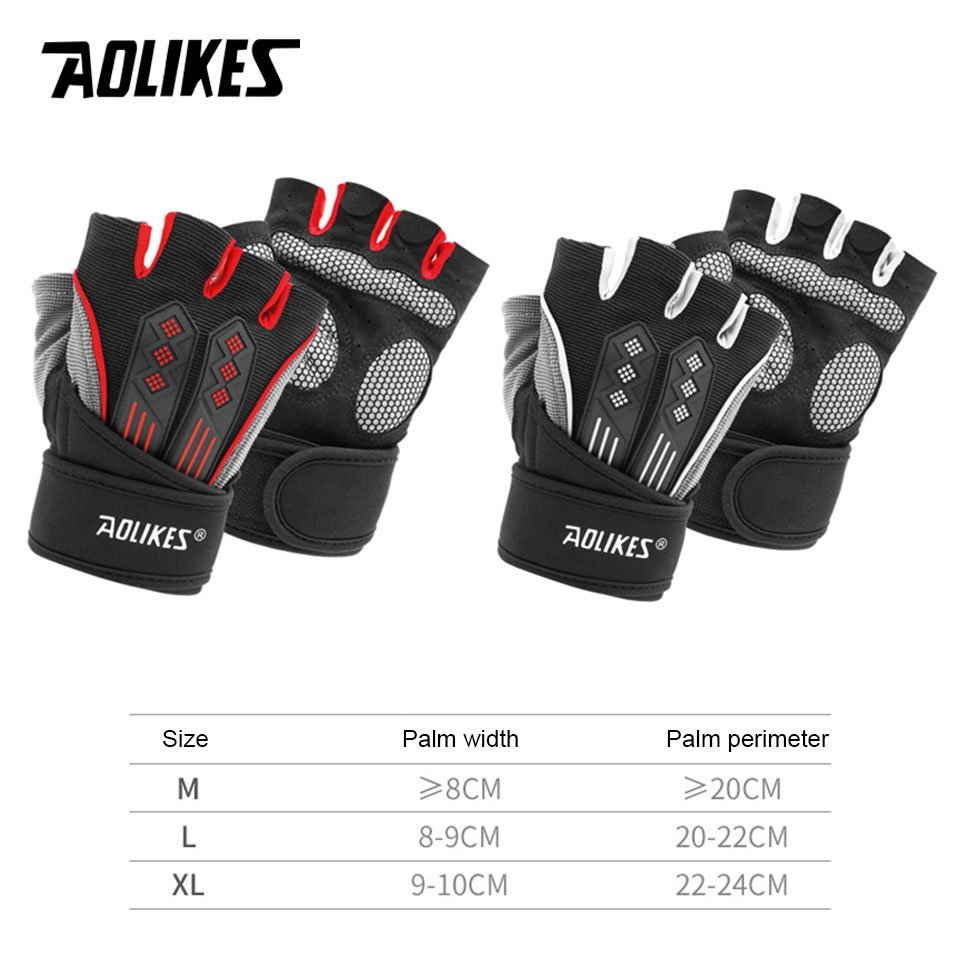 Găng tay tập gym cao cấp AOLIKES A-115 Fitness gloves