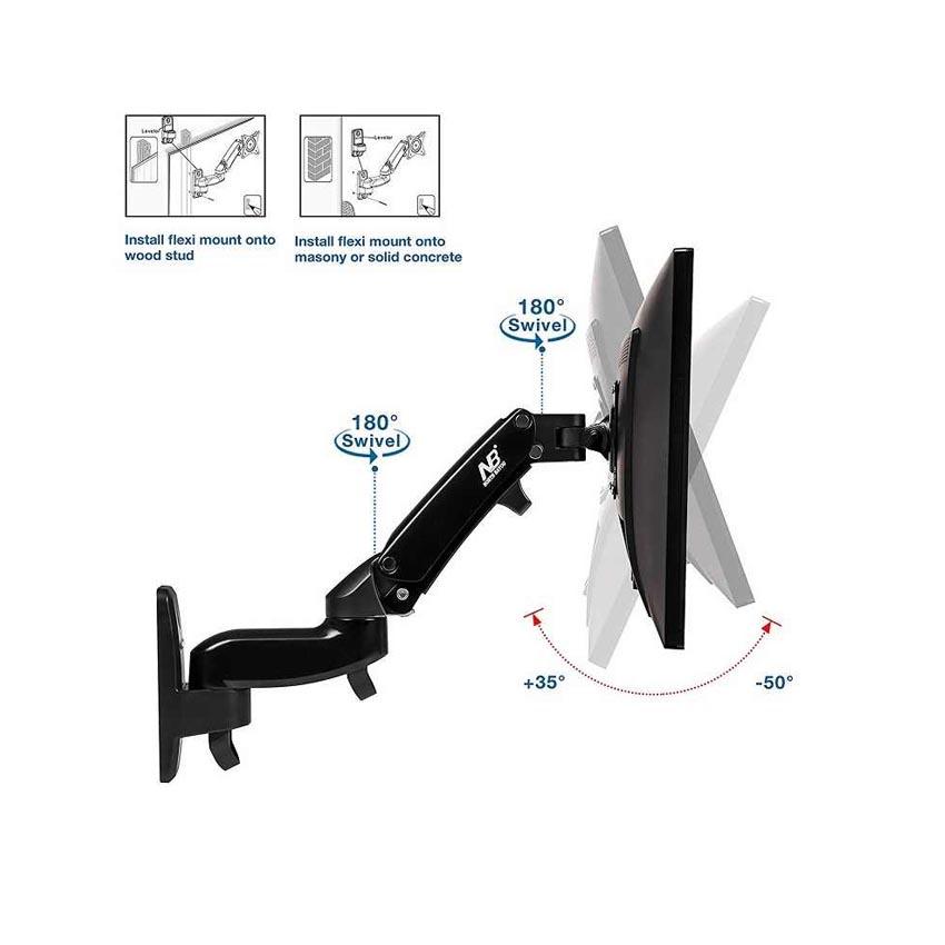 Giá treo màn hình máy tính North Bayou NB-F150 từ 17- 35 inch tải max 7kg - Hàng Chính Hãng