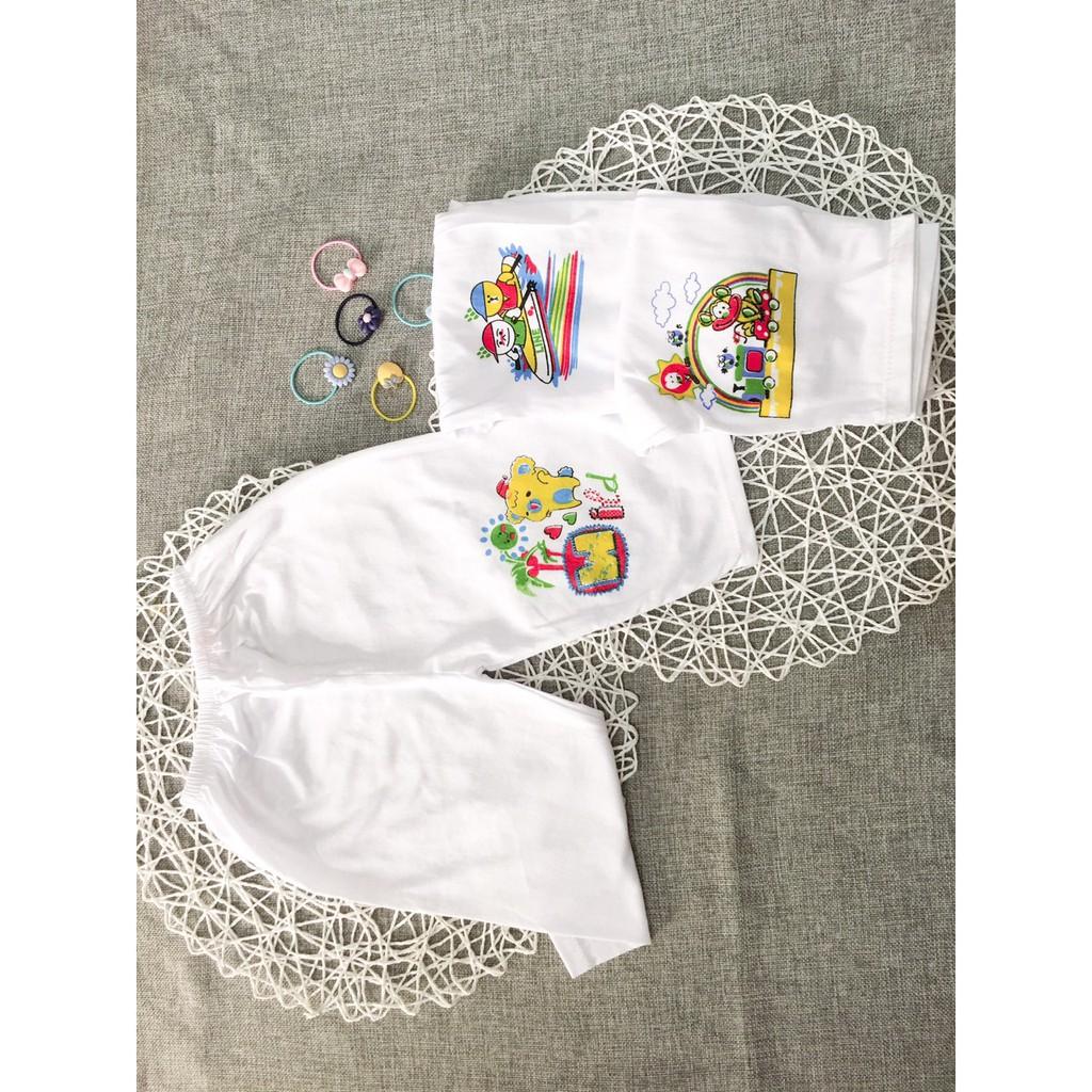 Combo 3 bộ cotton trắng cho bé