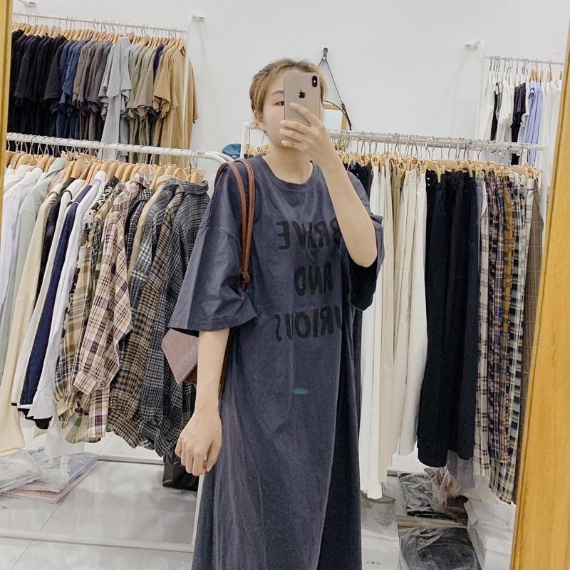 váy thun cotton suông rộng oversize