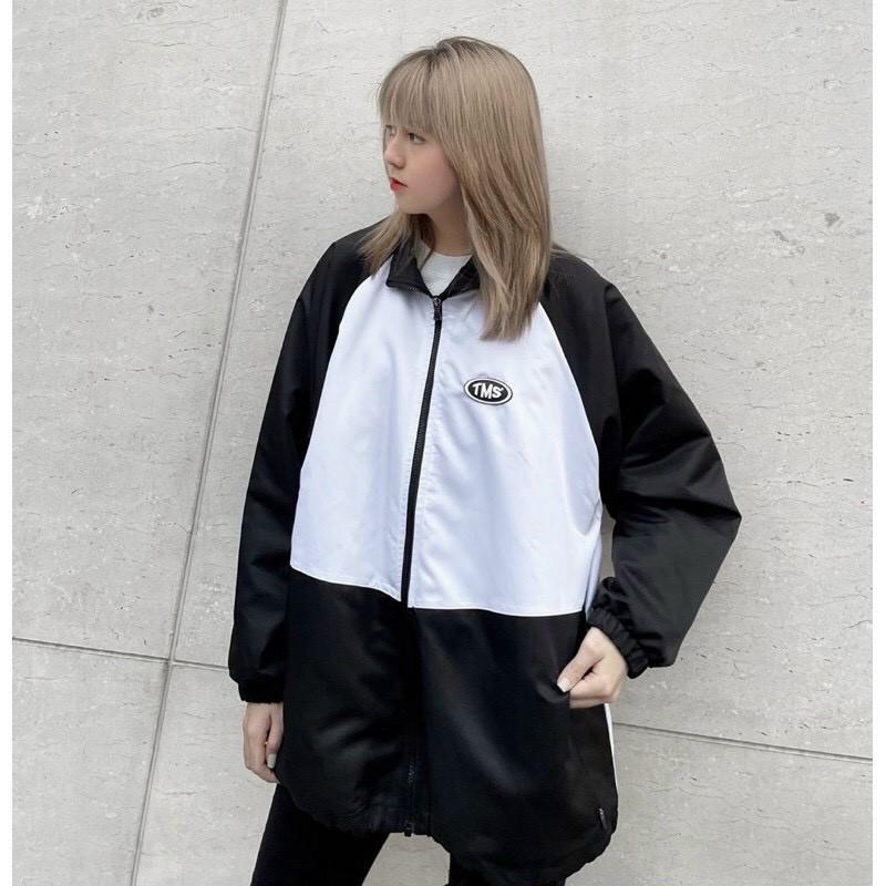 Áo Khoác Dù TMS The MIDEIDE Bomber Jacket Ulzzang Nam Nữ Unisex Form Rộng 