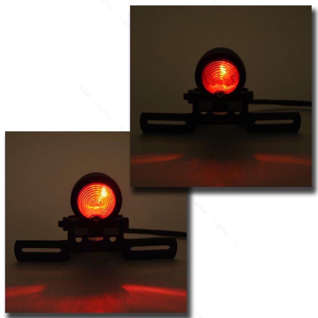 Motorcycle Tail Lights with License Plate Holder Headlight Brake for Bobber Cafe