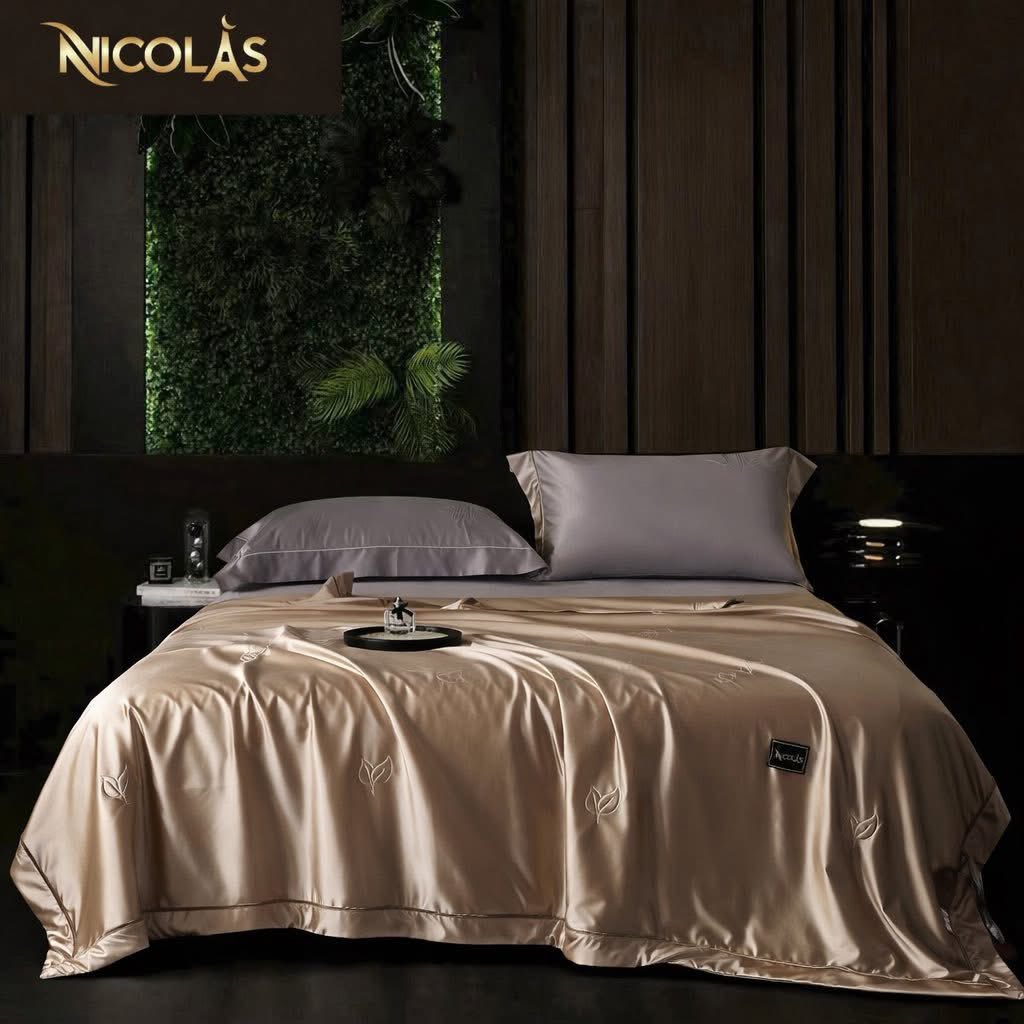 CHĂN HÈ LỤA LẠNH TƠ TẰM NICOLAS Hàng chính hãng