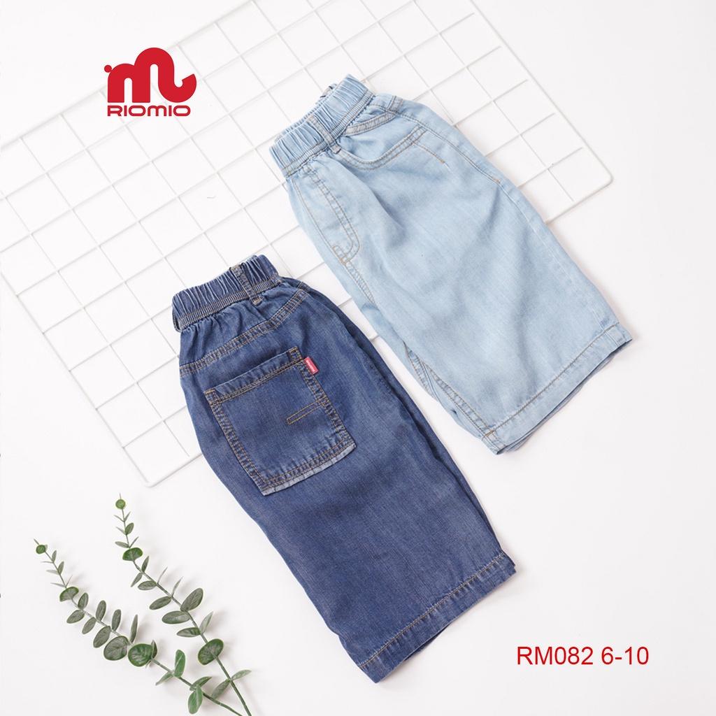 Quần short jean bé trai Riomio Chất liệu 100% sợi cotton tencel chuẩn Mỹ, thấm hút mồ hôi, siêu mềm nhẹ -RM082