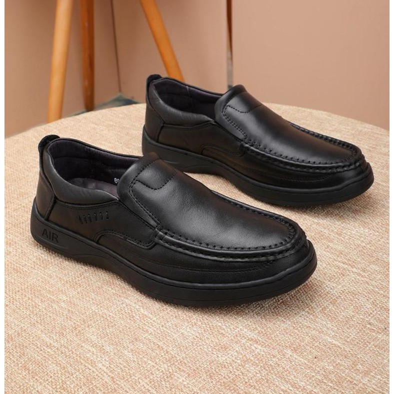 Giày tây lười công sở, giày xỏ da bò cỡ lớn Eu:45-46 cho nam cao to chân ú bè. Big size lazy-driving-boat-slipper-loafer shoes - GT202