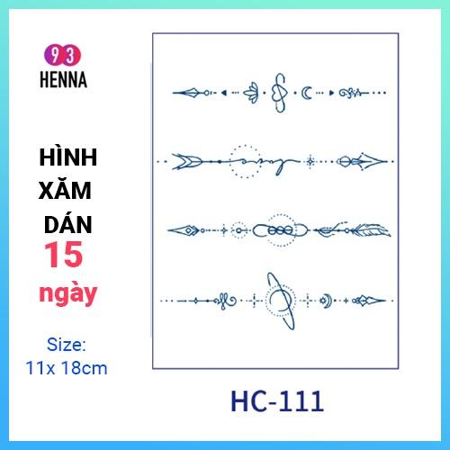 Hình Xăm Dán Tạm Thời Thảo Dược 15 Ngày mã HC111