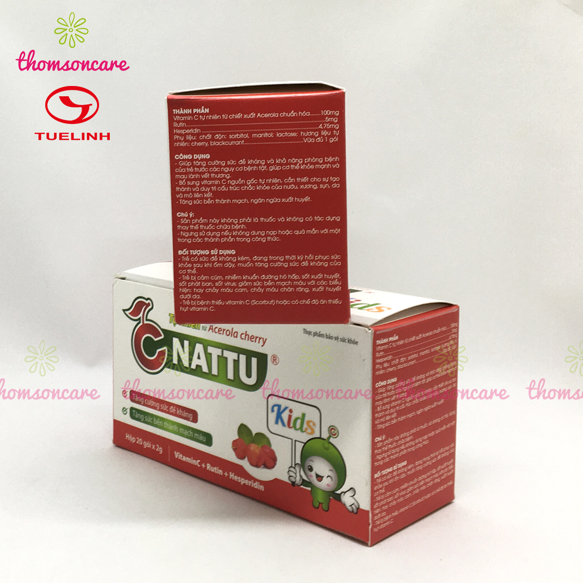 C Nattu Kids - Bổ sung vitaminC, tăng sức đề kháng, giảm chảy máu cam cho bé - Của dược Tuệ Linh,