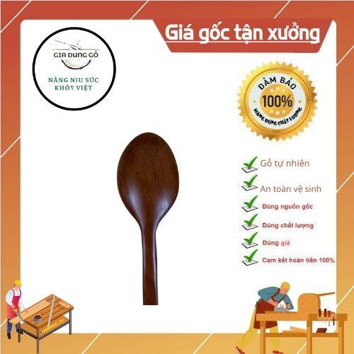 Thìa gỗ cán màu dài ăn cơm cao cấp hàng xuất Hàn - Đồ Dùng Nhà Bếp