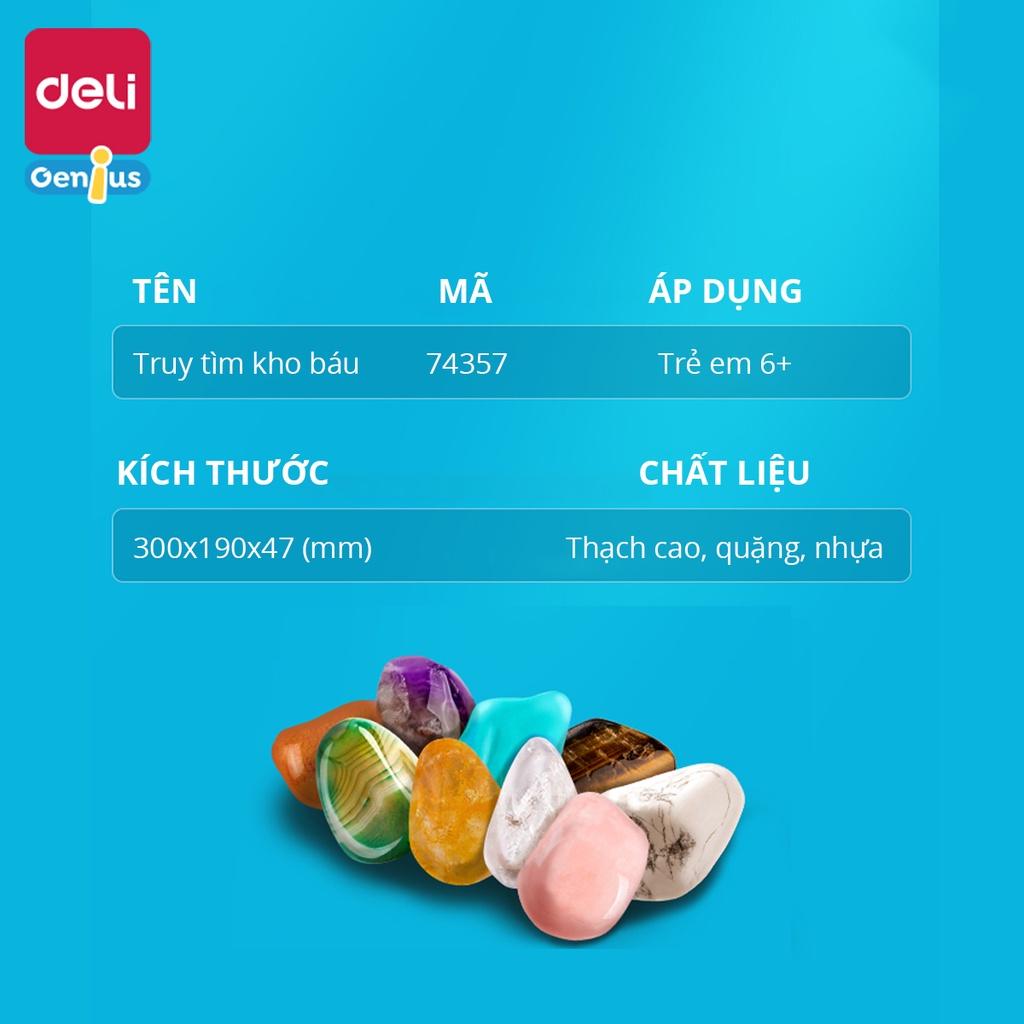 Bộ Đồ Chơi Truy Tìm Kho Báu Kèm Dụng Cụ Khảo Cổ, Kệ Trưng Bày Deli - Đồ Chơi Giáo Dục Kích Thích Trí Tìm Tòi Sáng Tạo Của Trẻ - 74357