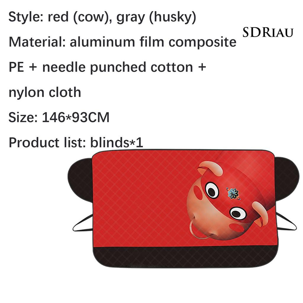 Tấm Che Nắng Cho Xe Hơi Hình Chú Chó Husky Dễ Thương
