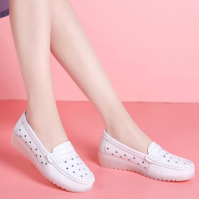 2020 Fashion women outdoor white single sneakers casual nurse shoes
