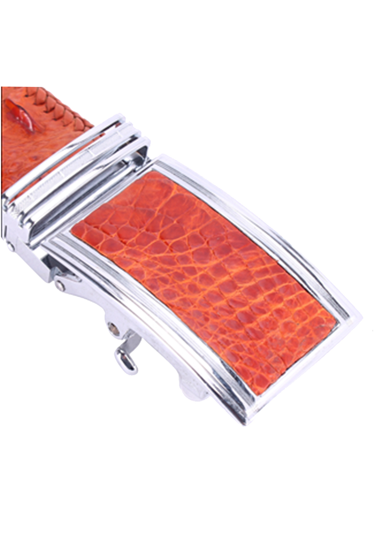 HC4701-02-03-04 - Thắt lưng nam da cá sấu Huy Hoàng đan viền 4P gai màu đen, nâu đất, nâu đỏ, vàng bò