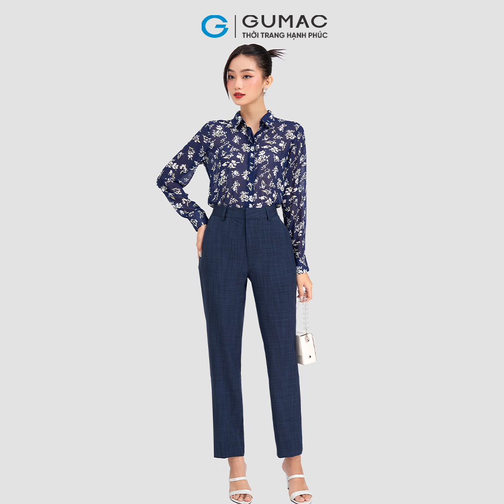 Áo sơ mi họa tiết GUMAC AD03027