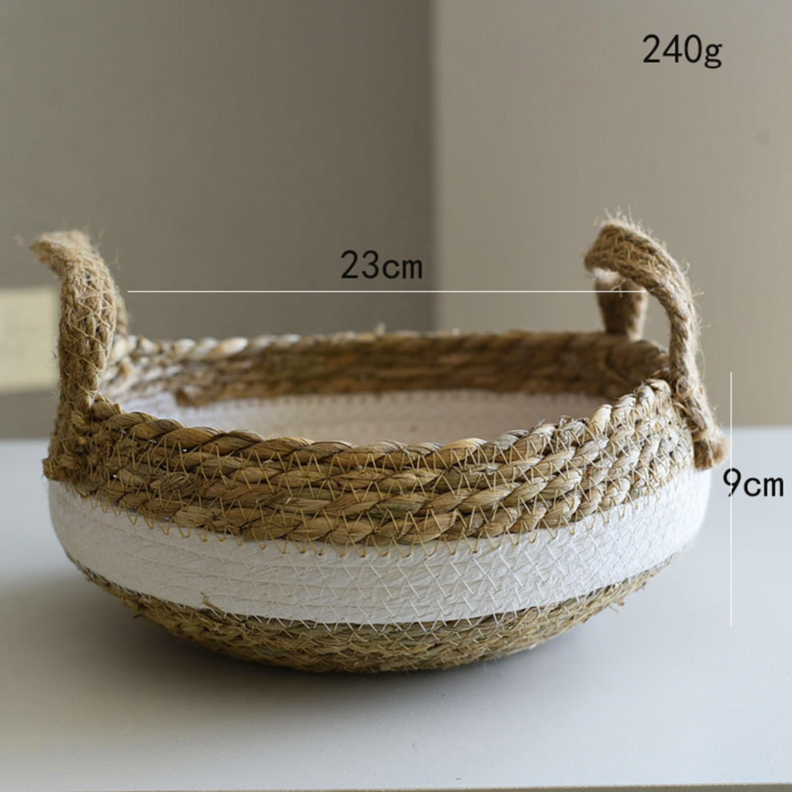 Cotton Rope Basket Rope Baskets Fabric Tray for Home Decor S
