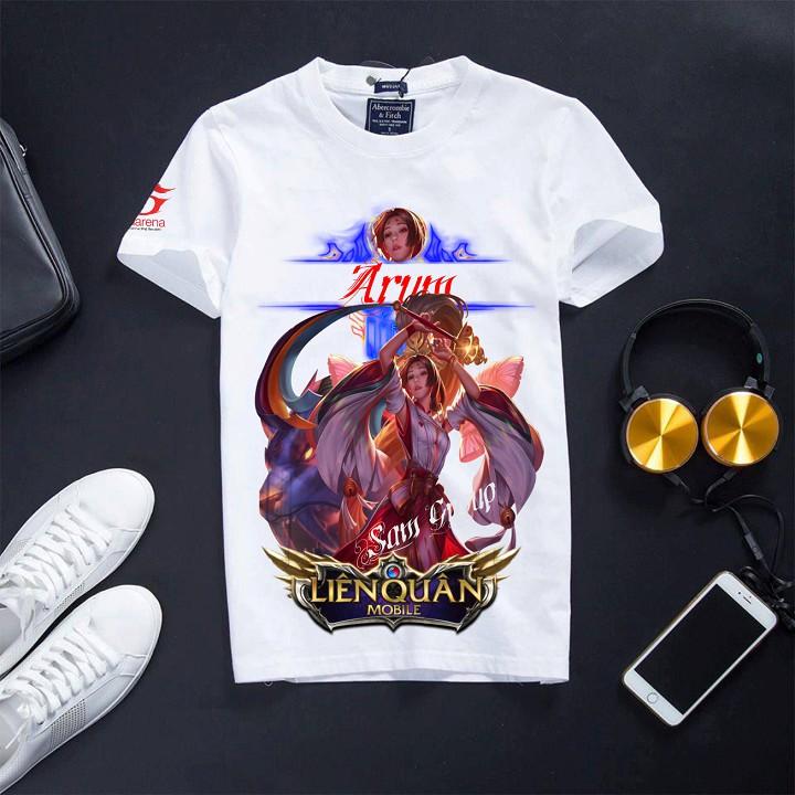 Áo Thun Liên Quân Mobile Màu Trắng Cotton Mềm Mịn - Arum Vũ Khúc Long Hổ