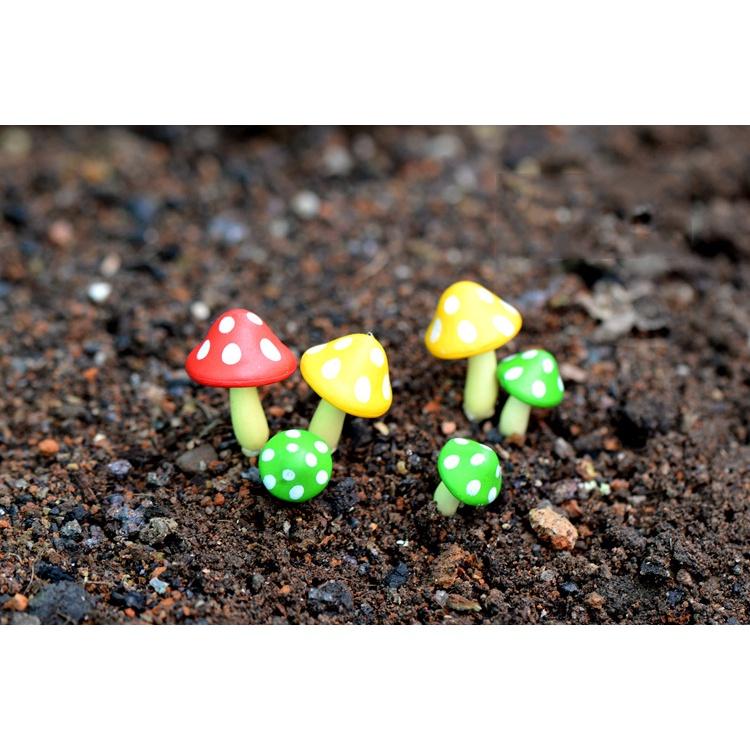 Tiểu cảnh mini ️ Nấm nhọn trang trí tiểu cảnh, sân vườn, sen đá, sân vườn, bể cá, bể terrarium