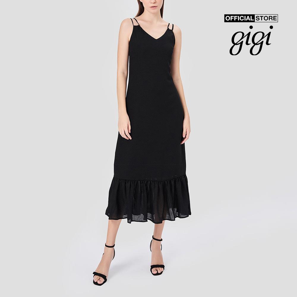 GIGI - Đầm midi hai dây cổ V phom suông G2103D211131