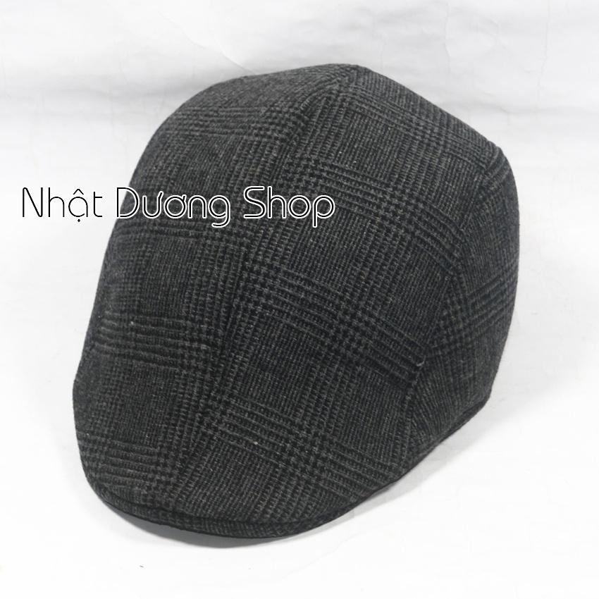 Mũ Beret Nam Trung Niên, nón mỏ vịt người lớn bít đuôi chất vải Nỉ mang phong cách chửng chạc và sành điệu