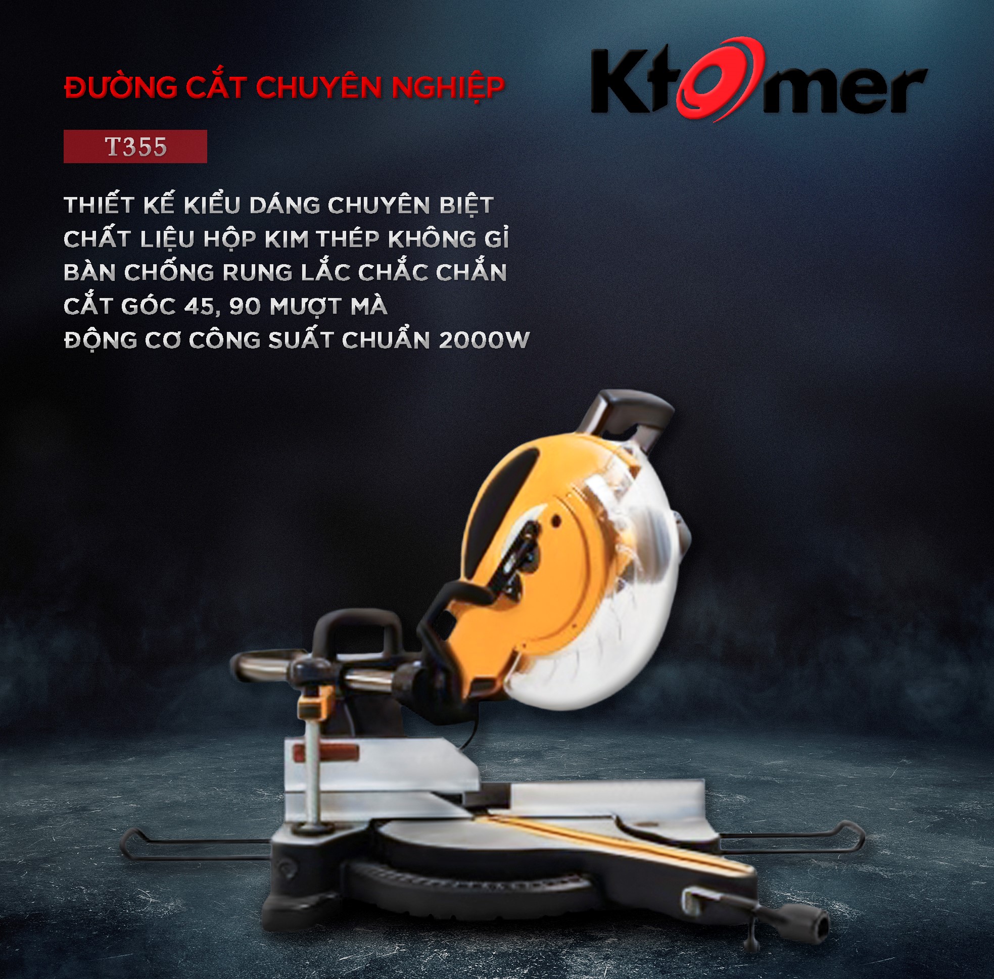 Máy cắt nhôm Ktomer T355_Chính Hãng