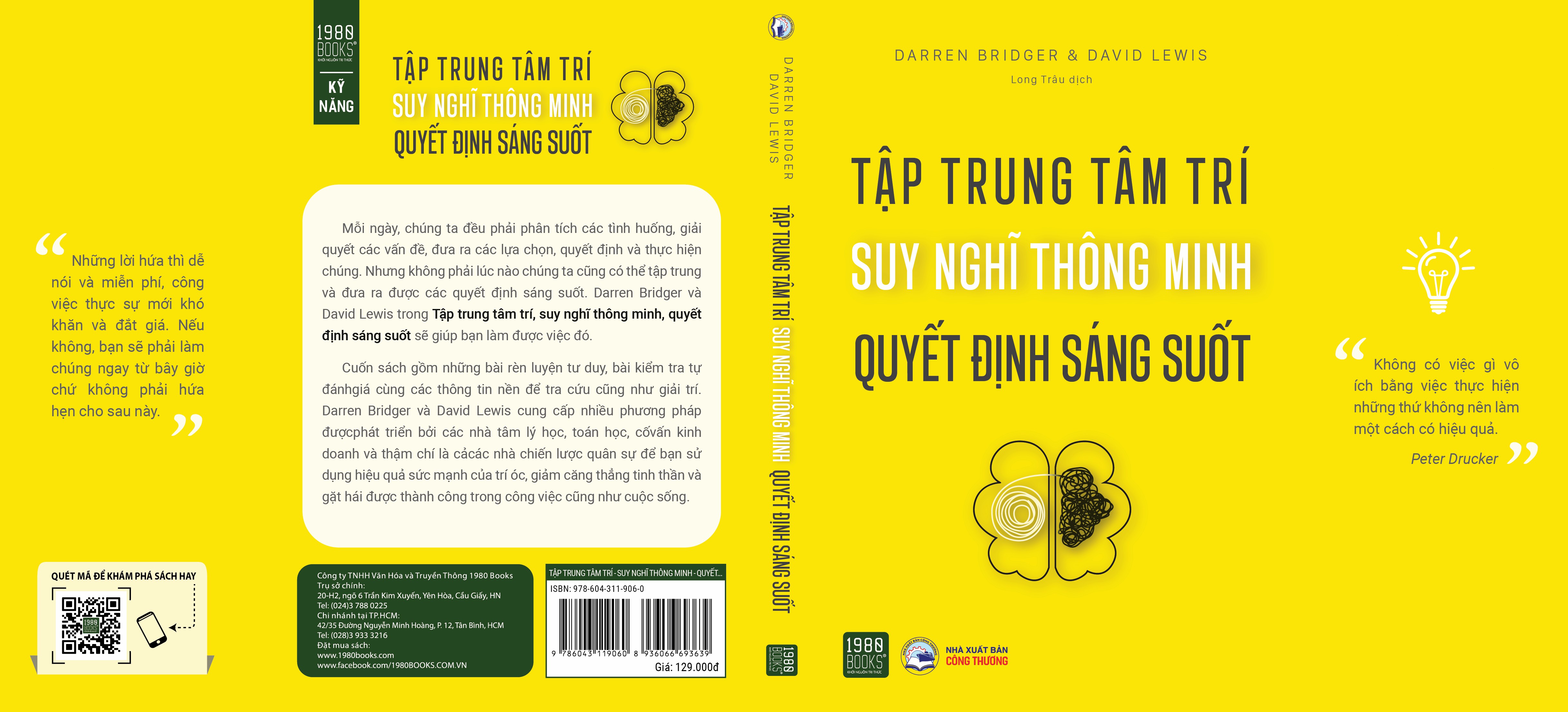 Sách - Tập trung tâm trí, suy nghĩ thông minh, quyết định sáng suốt - 1980BOOKS