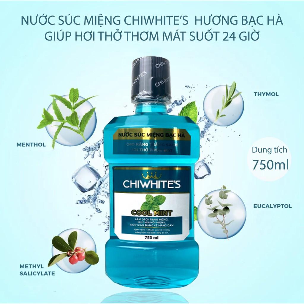 Combo 2 Chai Nước Súc Miệng Chiwhite's - 750ml