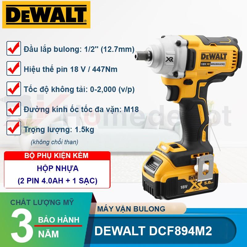 Máy vặn bu lông động lực pin 18V Dewalt DCF894M2 - KR