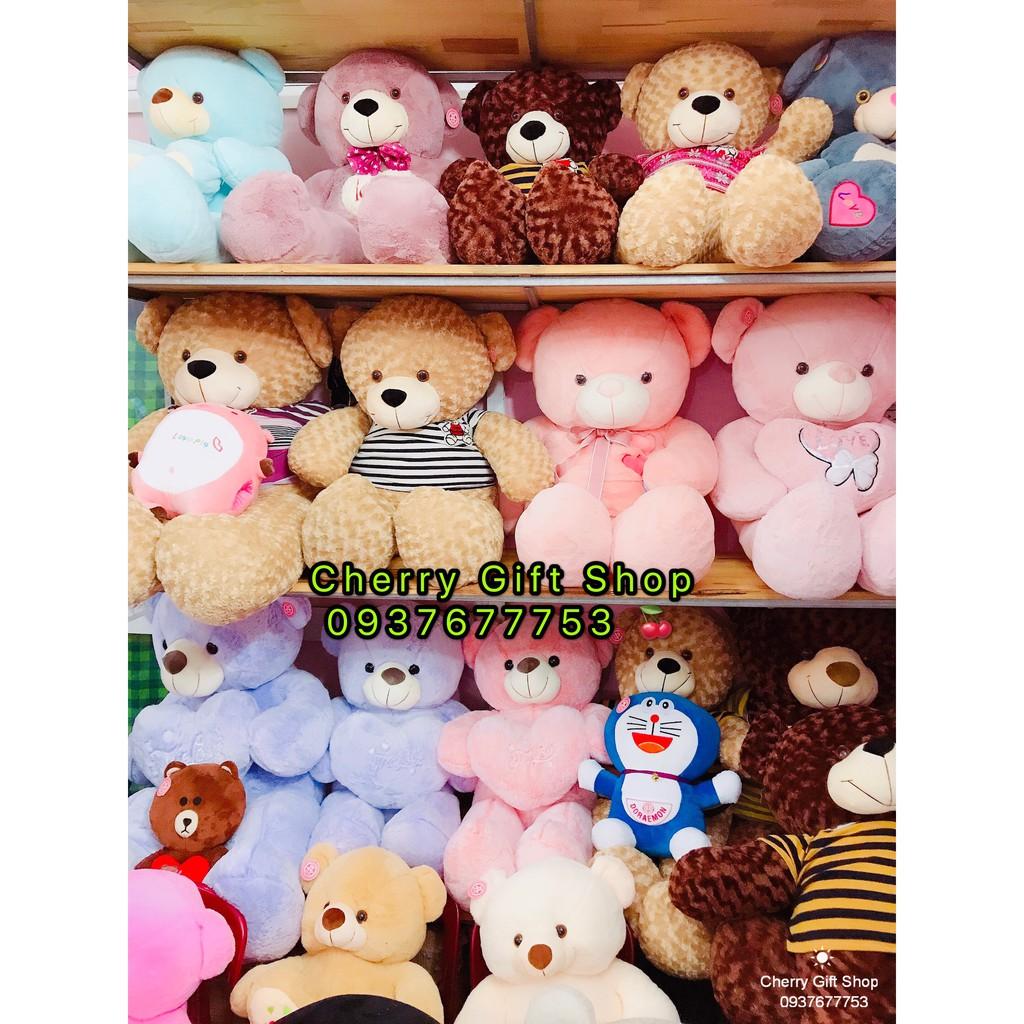 Gấu Bông Teddy Ôm Tim Cao Cấp Hàng Nhập 1m2 Ảnh Shop Chụp