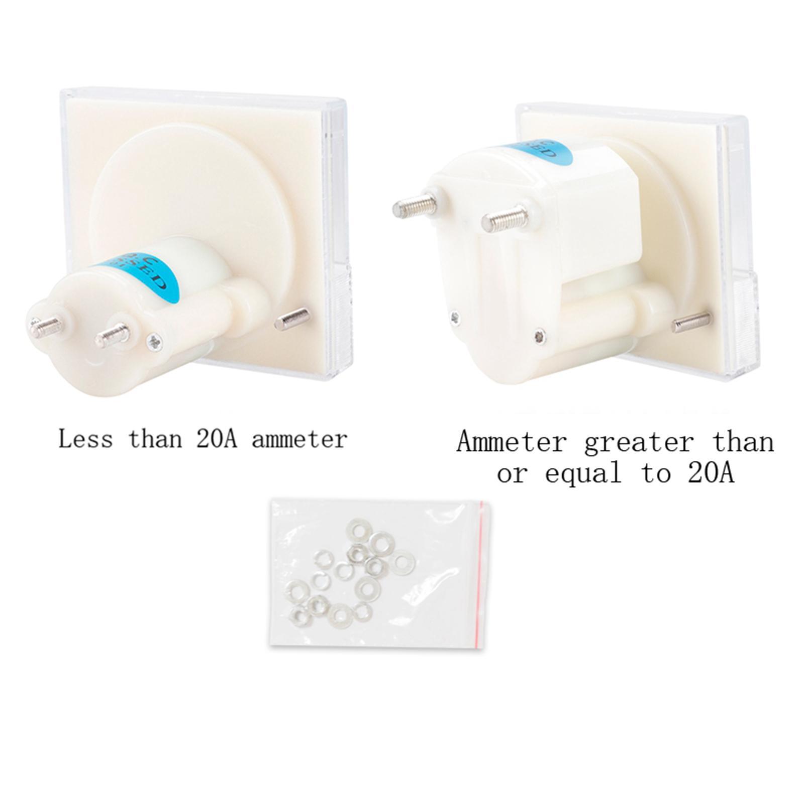 2x DC 0-50/100/200/500μA 0-20A Rectangle Analog Panel Ammeter for Circuit Measurement Ampere Gauge